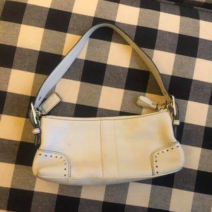 Like New Coach Mini Baguette Hobo Pebbled Leather